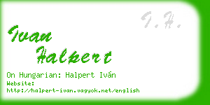 ivan halpert business card
